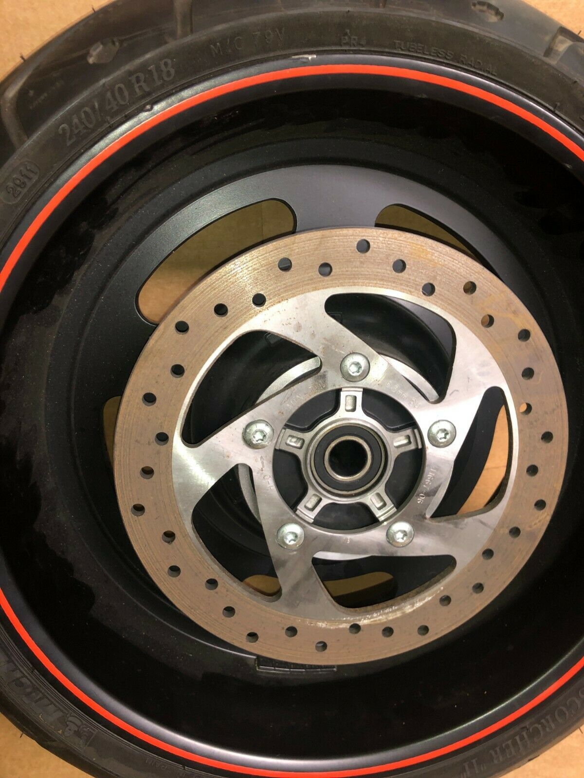 Harley Davidson VROD REAR Wheel Black Rim and tire Never Used Please Read !!!