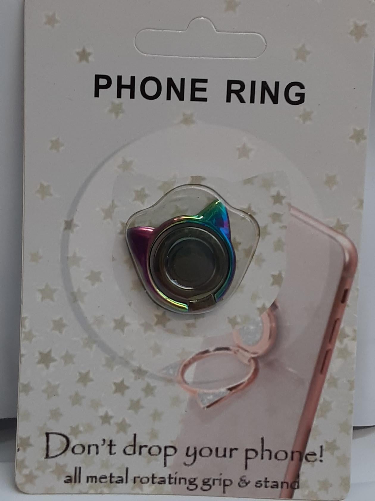 Myxx-  Cat Design- Neon Gold/ Purple -Phone Ring, 1"