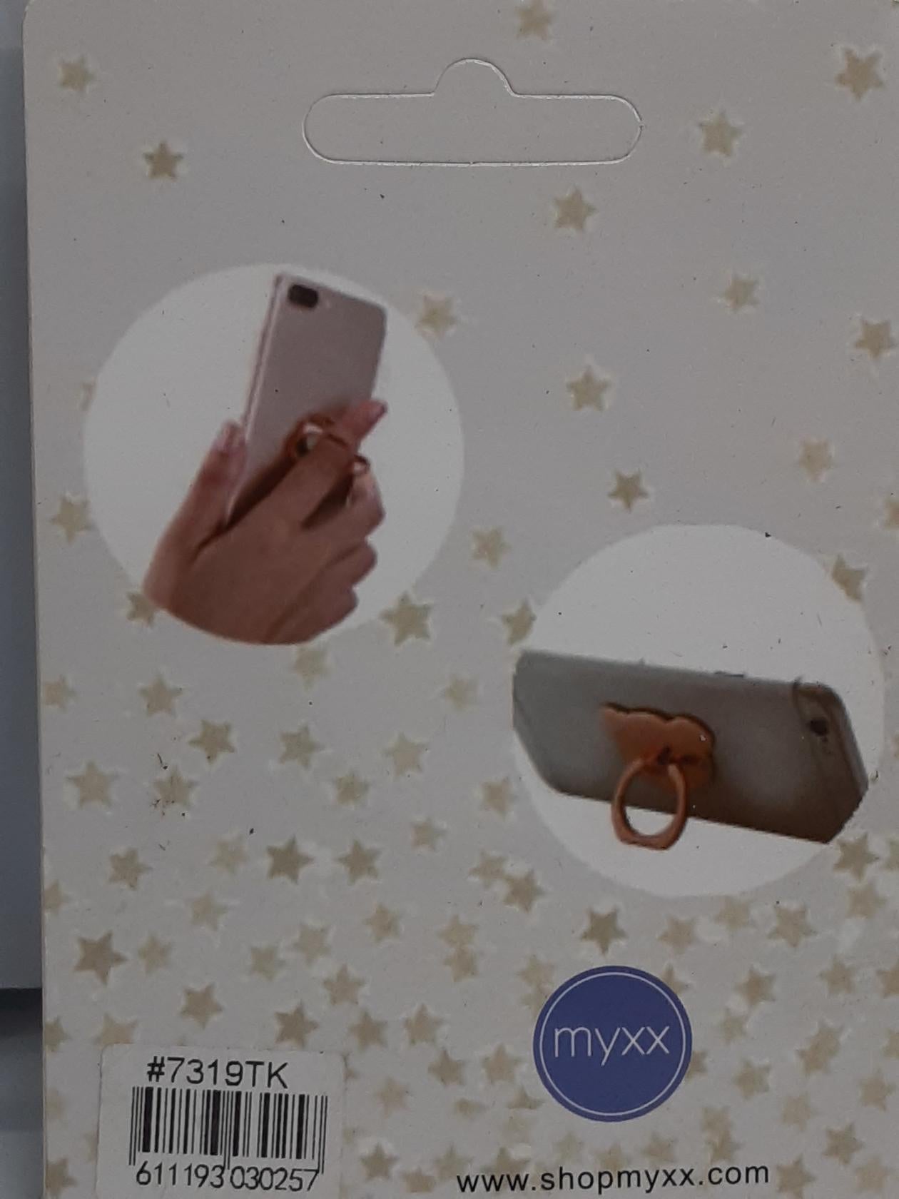 Myxx-  Cat Design- Neon Gold/ Purple -Phone Ring, 1"