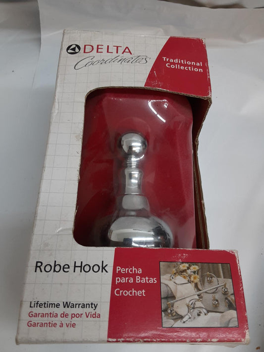 Delta Coordinates- Robe Hook- Traditional Collection- Chrome Finish -74035