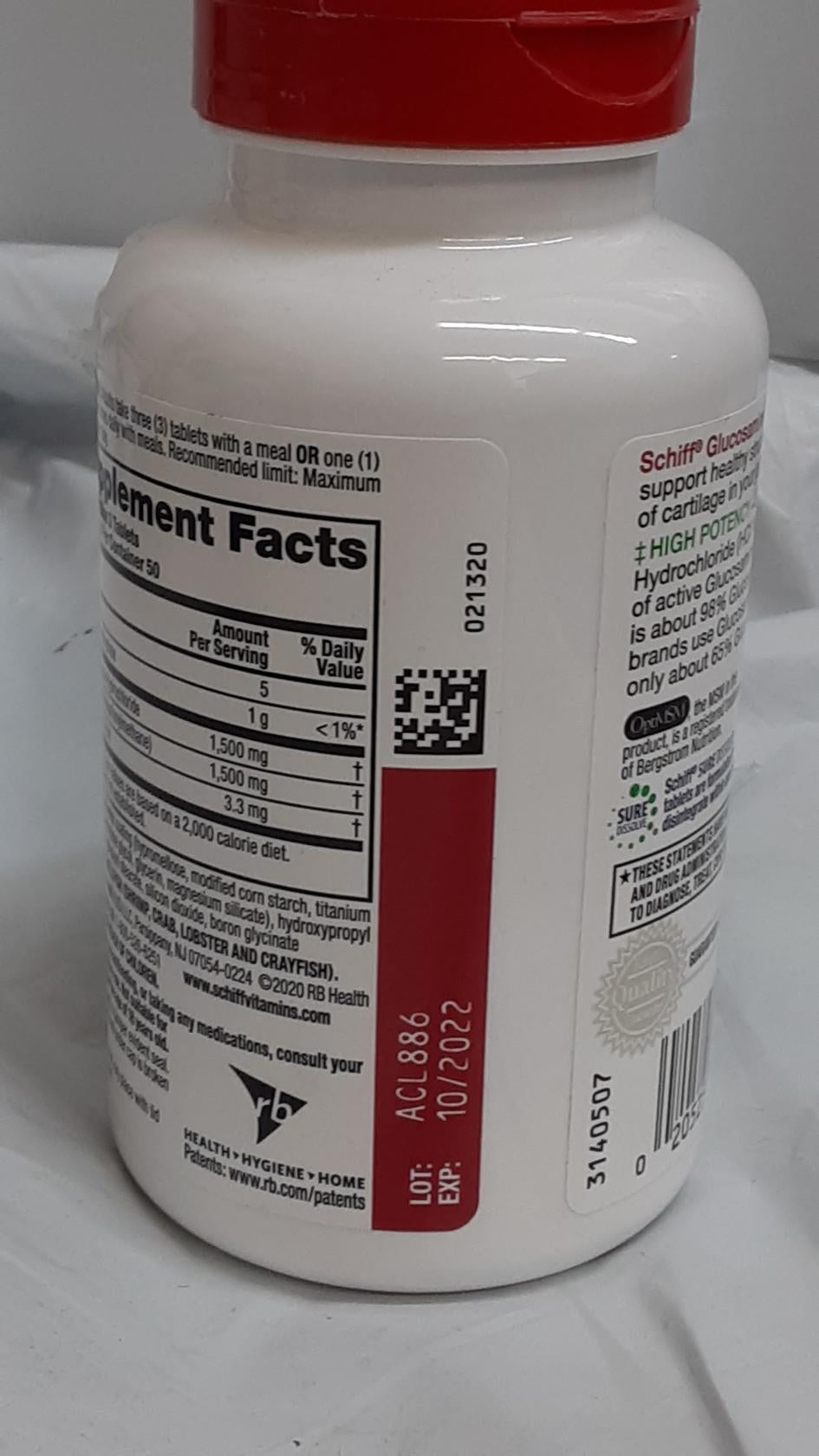 Glucosamine 1500mg (per serving) + MSM, Schiff Tablets (150 count in a bottle), Joint Care Supplement, Helps Support Joint Mobility and Flexibility, Helps Support Healthy Structure of Cartilage*