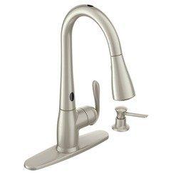 Moen 87350ESRS Haysfield Motion Sense One-Handle High Arc Pulldown Kitchen Faucet, Spot Resist Stainless