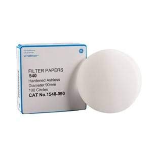 Whatman 1540-090 Hardened Ashless Quantitative Filter Paper, 9.0cm Diameter, 8 Micron, Grade 540 (Pack of 100)