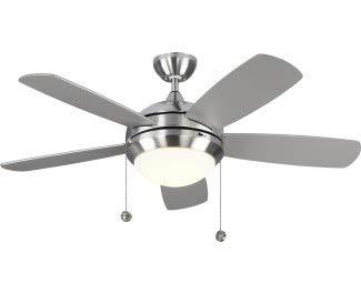 Monte Carlo Fans 5DIC44BSD Discus Classic II Ceiling Fan, Brushed Steel