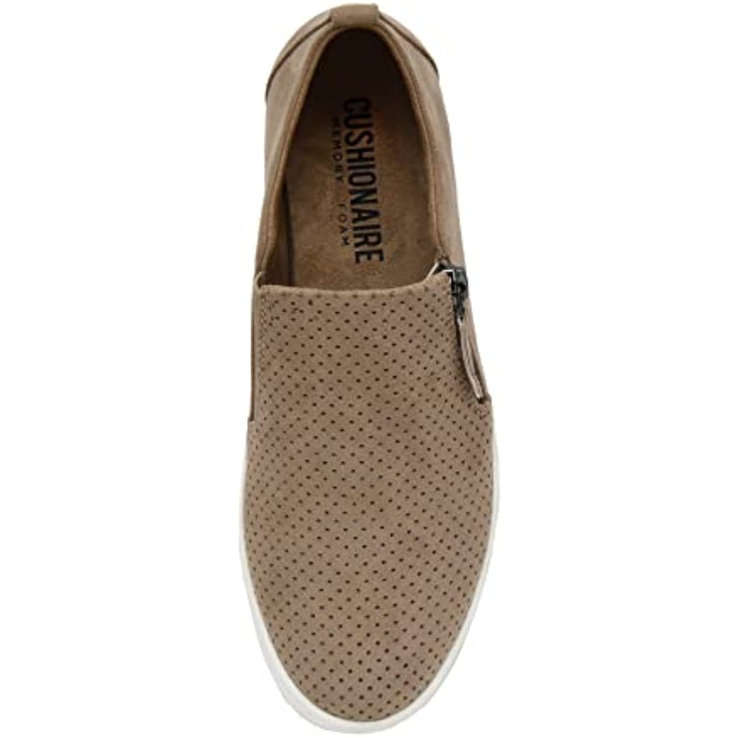 CUSHIONAIRE Women's Nissa Casual Zipper Slip on with +Memory Foam & Wide Widths