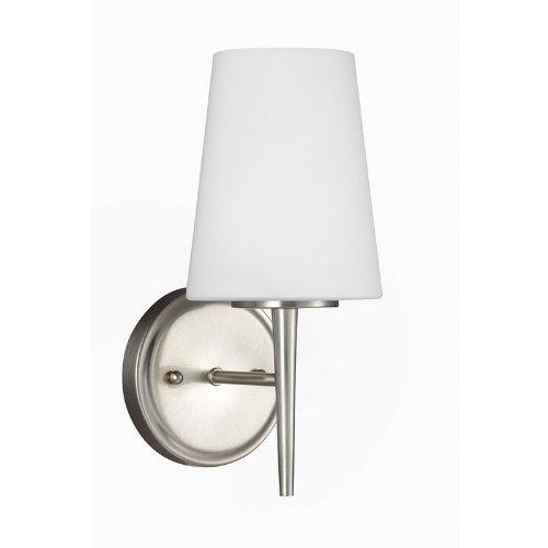 Sea Gull Lighting Driscoll 1-Light Brushed Nickel Wall/Bath Sconce