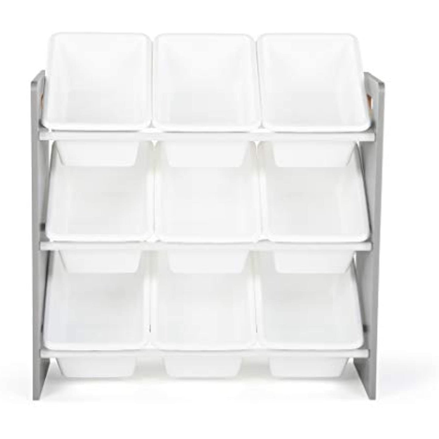 Humble Crew, Grey/White Toy Organizer, 9 Bin Storage, 24" Tall