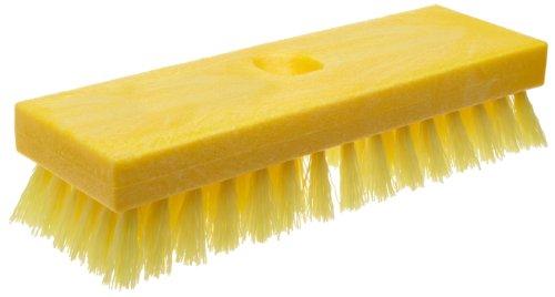 Rubbermaid Commercial FG9B3600YEL Plastic Block Deck Brush with Threaded Handl..