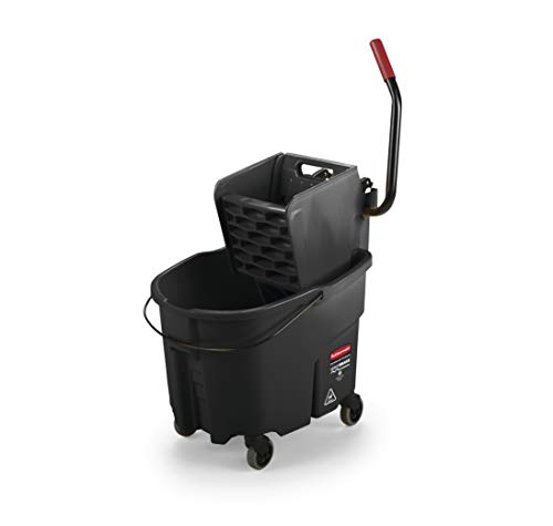 Rubbermaid Commercial WaveBrake 2.0 35 QT Side-Press Mop Bucket and Wringer,