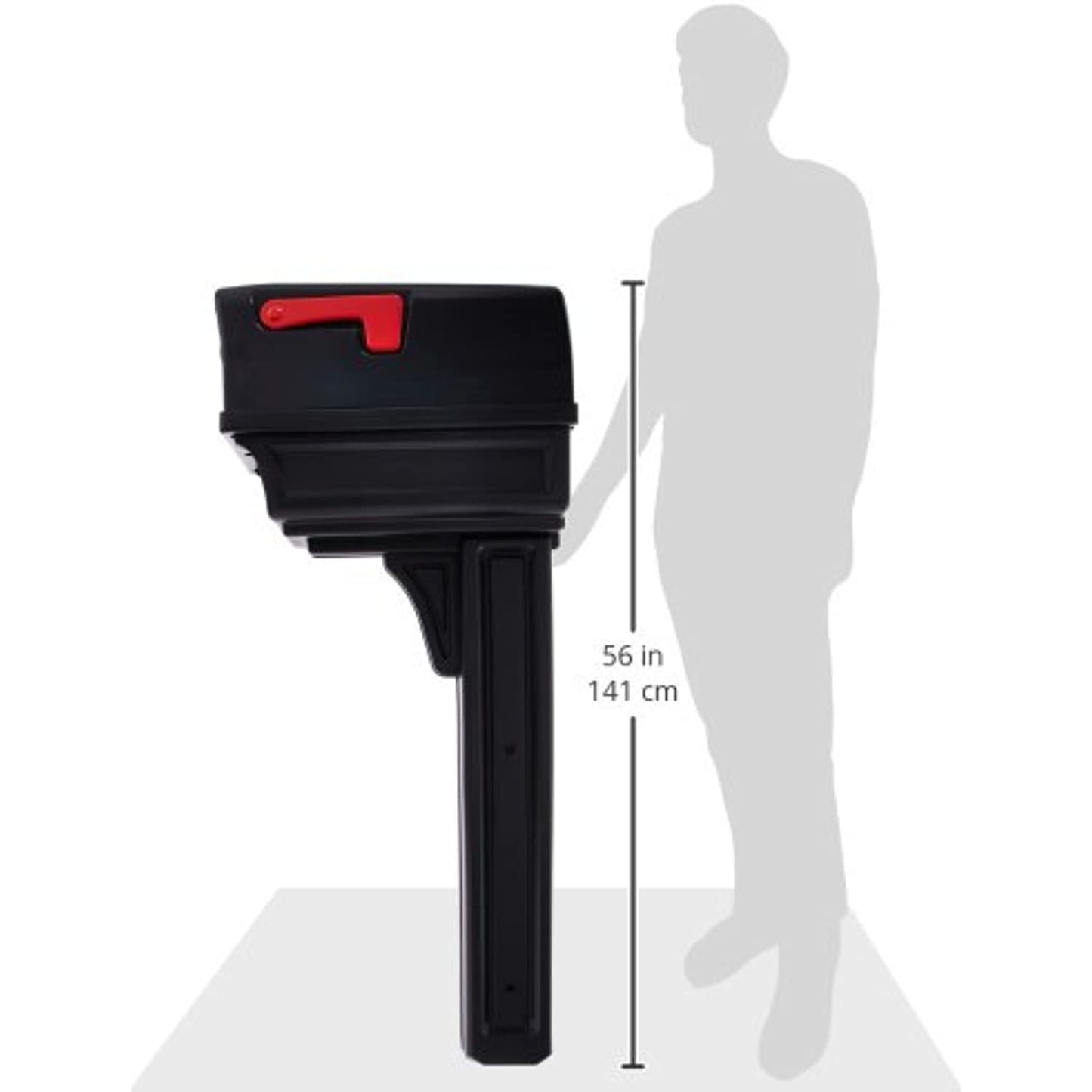 GIBRALTAR Mailboxes Plastic Mail & Post Kit, Black GGC1B0000 Rustproof- OPEN BOX