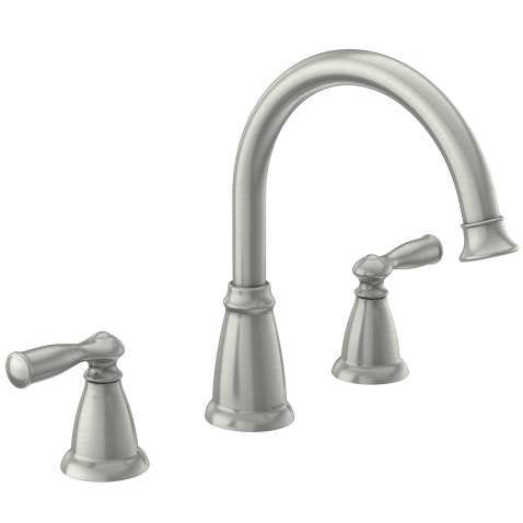 Moen 86924SRN Deck Mounted Roman Tub Faucet Trim from the Banbury Collection, Spot Resist Brushed Nickel