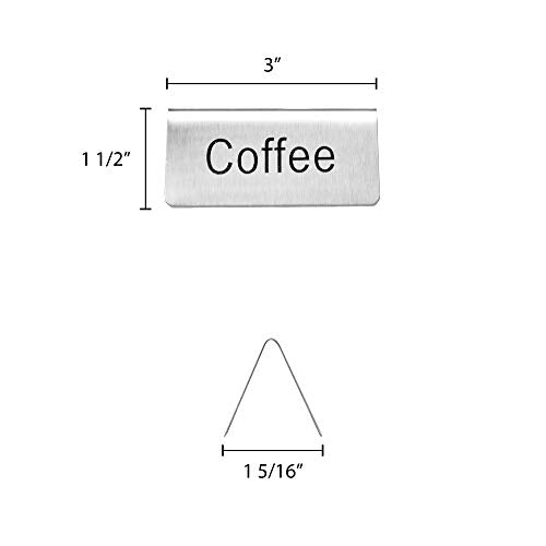 Table tent sign, COFFEE, CREAM, HOTTEA, MILK, DECAF, ICETEA, HOTWATER 8 in total