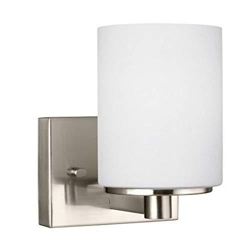 Sea Gull Lighting 4139101-962 Hettinger One Light Wall / Bath Sconce Vanity Style Lights, Brushed Nickel Finish