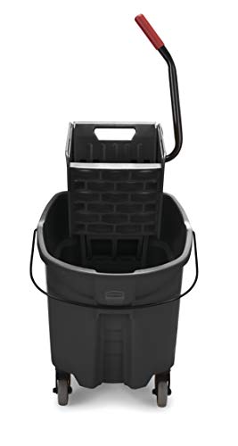 Rubbermaid Commercial WaveBrake 2.0 35 QT Side-Press Mop Bucket and Wringer,