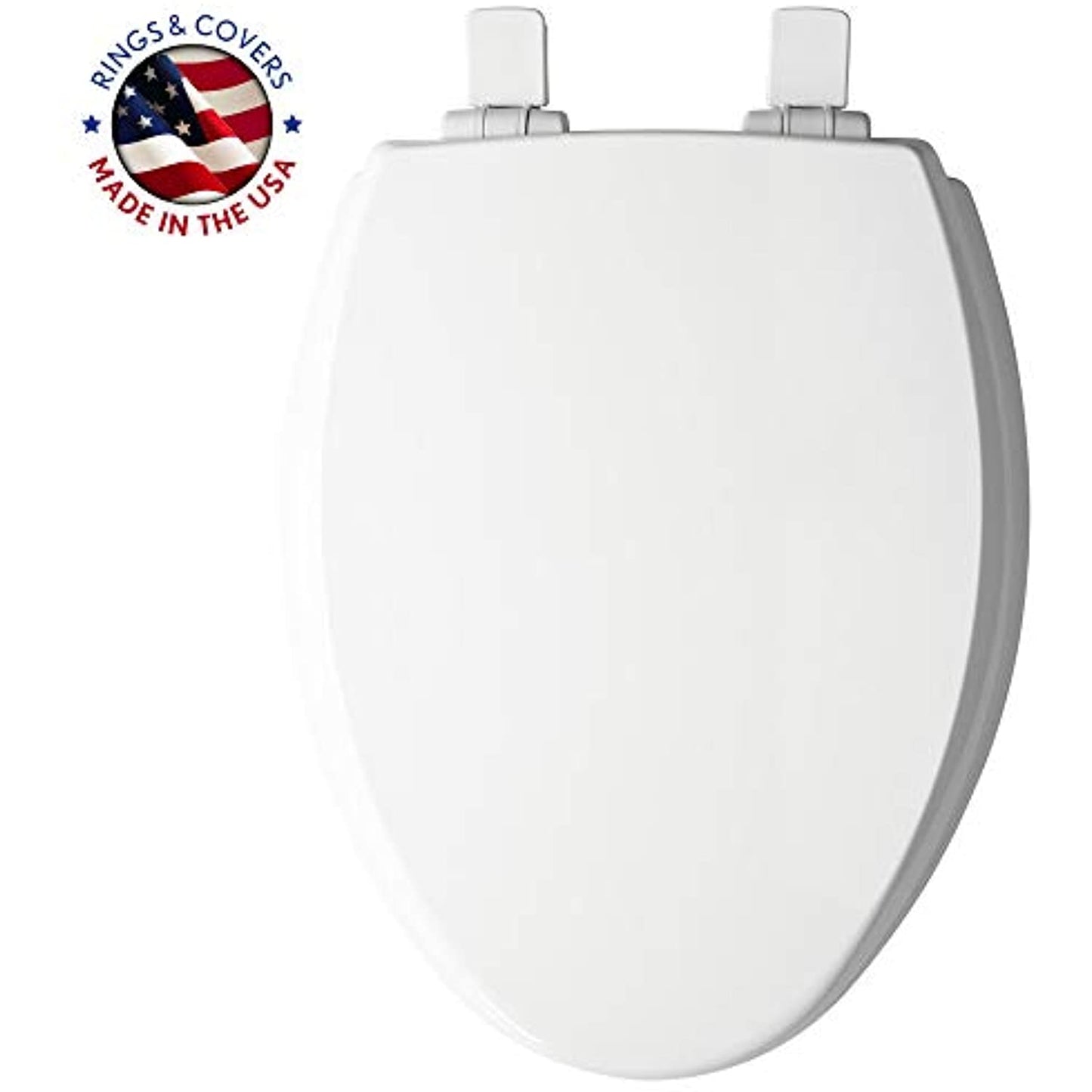 Mayfair 1847SLOW 000 Elongated  Premium Hinge, White Toilet Seat