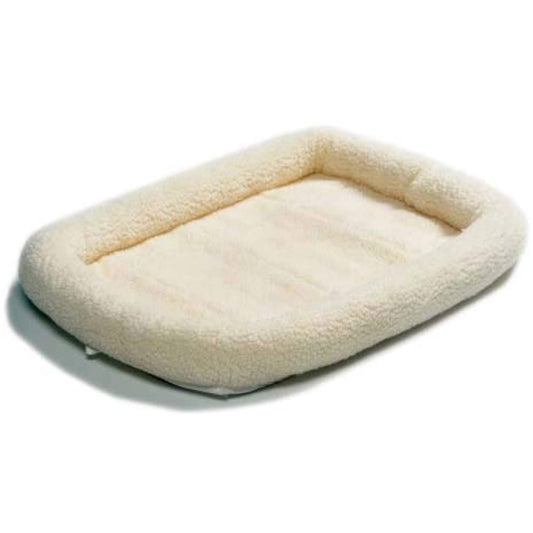 Midwest Rake Quiet Time Fleece Dog Crate Bed White/42x26