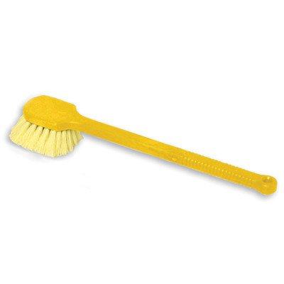 Pot Scrubber Brush with 20" Handle and Yellow Bristles [Set of 6]