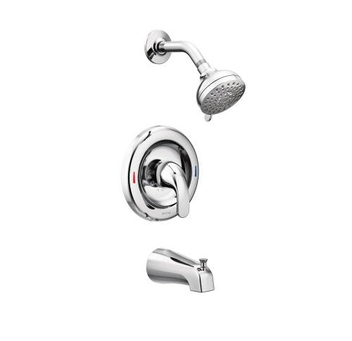 Moen 82603 Tub & Shower Adler 1-Handle 4-Spray Tub and Shower Faucet with Valve