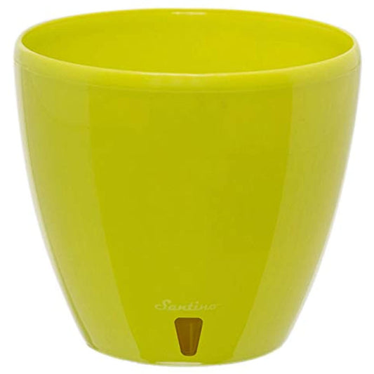 Santino Self Watering Planter Deco 8.8 " in Lime - Indoor Decorative Flower Pot