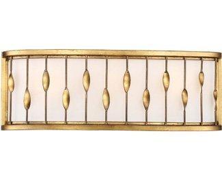 Minka Lavery Wall Light Fixtures 3053-571 Olivetas Bath Vanity Lighting, 3-Light 180 Watts, Il Terrace Gold Leaf