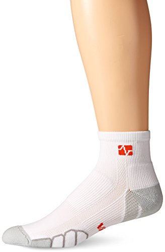 Vitalsox Running Quarter Light Weight Sock, White, X-Large VT0110