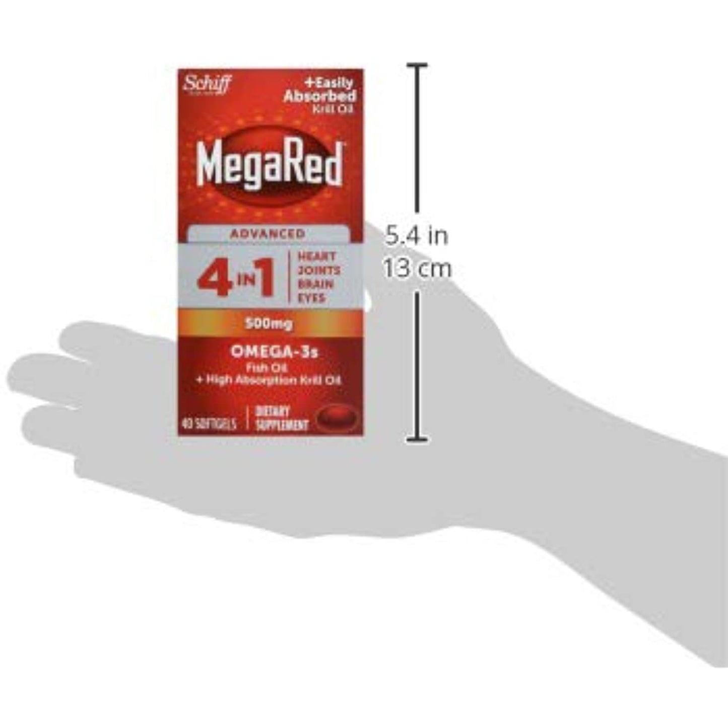 MegaRed Advanced 4in1 500mg, 40 Softgels EXP: 10/22 and up NO BOX