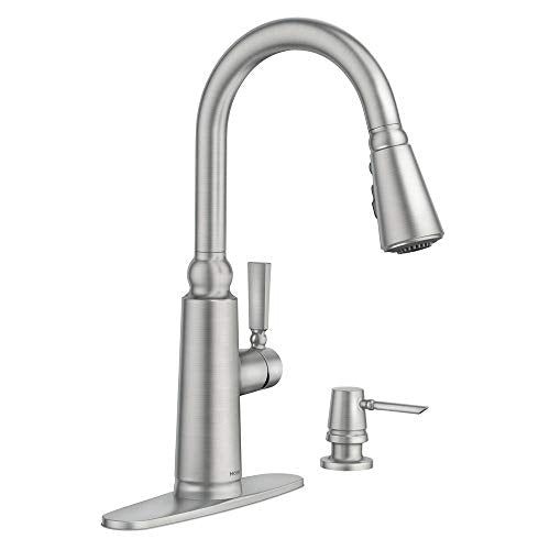 Moen Coretta Single-Handle Pull-Down Sprayer Kitchen Faucet with Reflex and Power Boost in Spot Resist Stainless