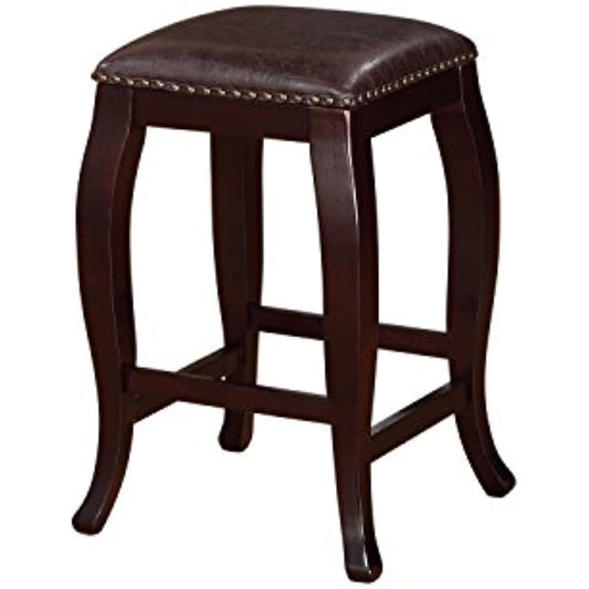 Linon San Francisco Square Top Counter Stool, Brown