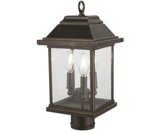 Minka Lavery Outdoor Post Lights 72636-143C Mariner's Pointe Exterior Post Lantern, 3-Light 180 Watts, Oil Rubbed Bronze