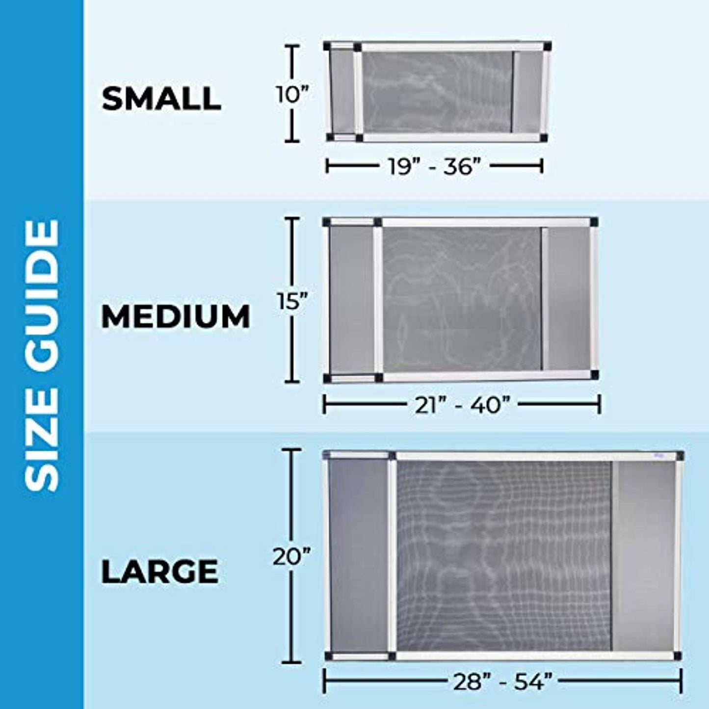 Fenestrelle Adjustable Window Screen - Horizontal (20" H x 28" - 54" W), 2 Pack