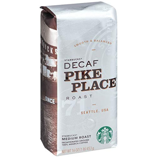 Starbucks Decaf Pike Place Roast Ground Coffee Decaf Pike Place 16 oz Pack of 6