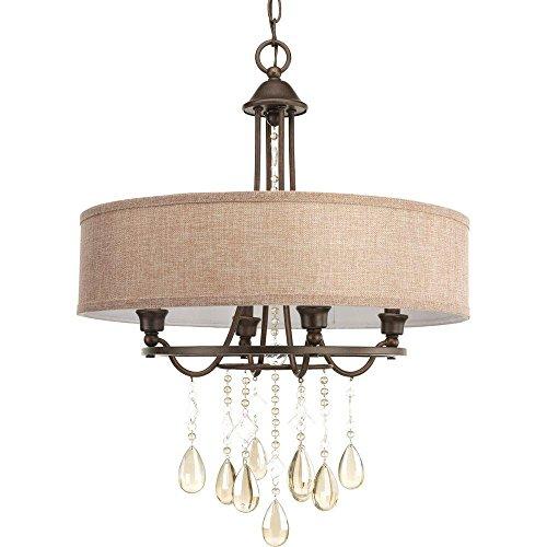 Flourish Collection 4-Light Cognac Bronze Chandelier