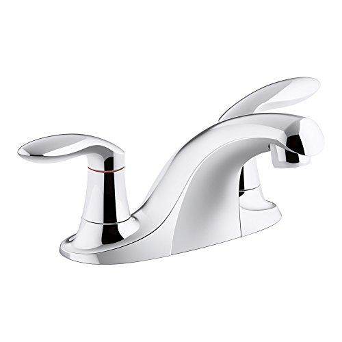 KOHLER K-15243-4RA-CP Coralais Two-Handle Centerset Bathroom Sink Faucet with