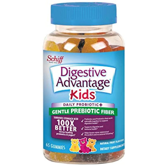 Schiff Digestive Advantage Kids Daily Probiotic + Fiber 65 Gummies EXP 5/22