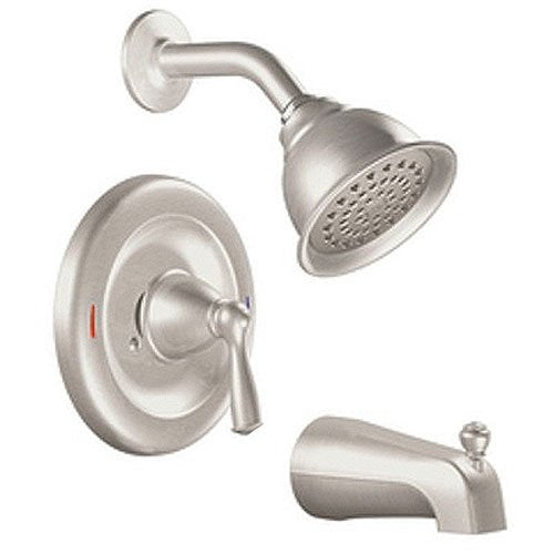 MOEN/FAUCETS 82910SRN Bunbury 1 Handle Spot Resist Nickel Shower Head, 6.00 x 8.00 x 4.00", Spot Resist Brushed Nickel