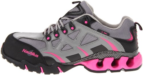 Nautilus 1851 Women's Comp Toe Waterproof EH Athletic Shoe,Grey/Pink,7.5 M US