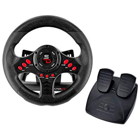 Subsonic Racing Wheel SV400- Super Drive- For XBox, PC, PlayStation3- BLACK-