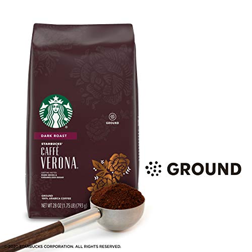 4 PACK Starbucks Caffe Verona Dark Roast Ground Coffee (28 oz. Each) BB JAN 2020
