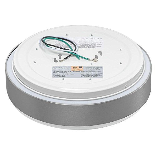 Hampton Bay Brushed Nickel LED Round Ceiling Flushmount