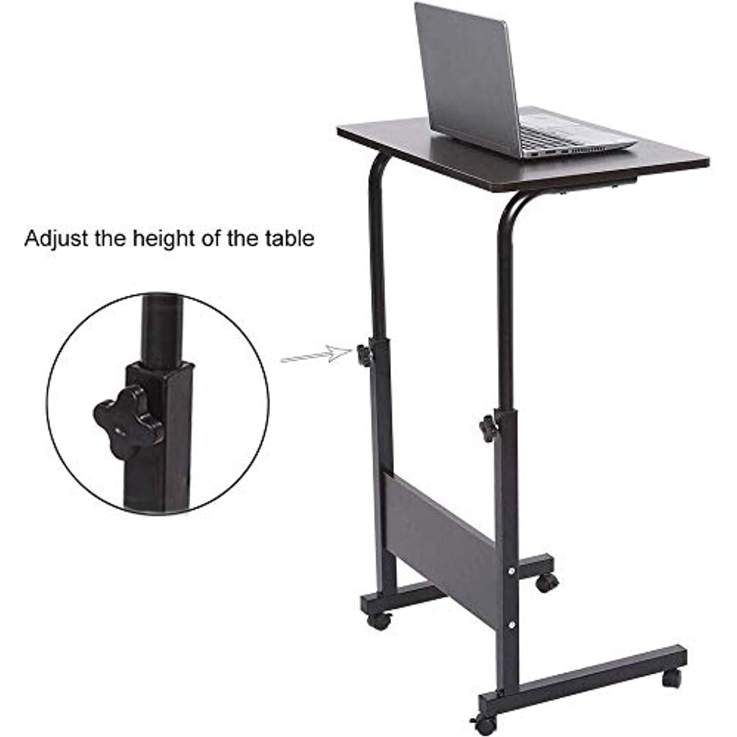 OAK3 Height Adjustable Laptop Desk for Home Office (Black) -OPENBOX-