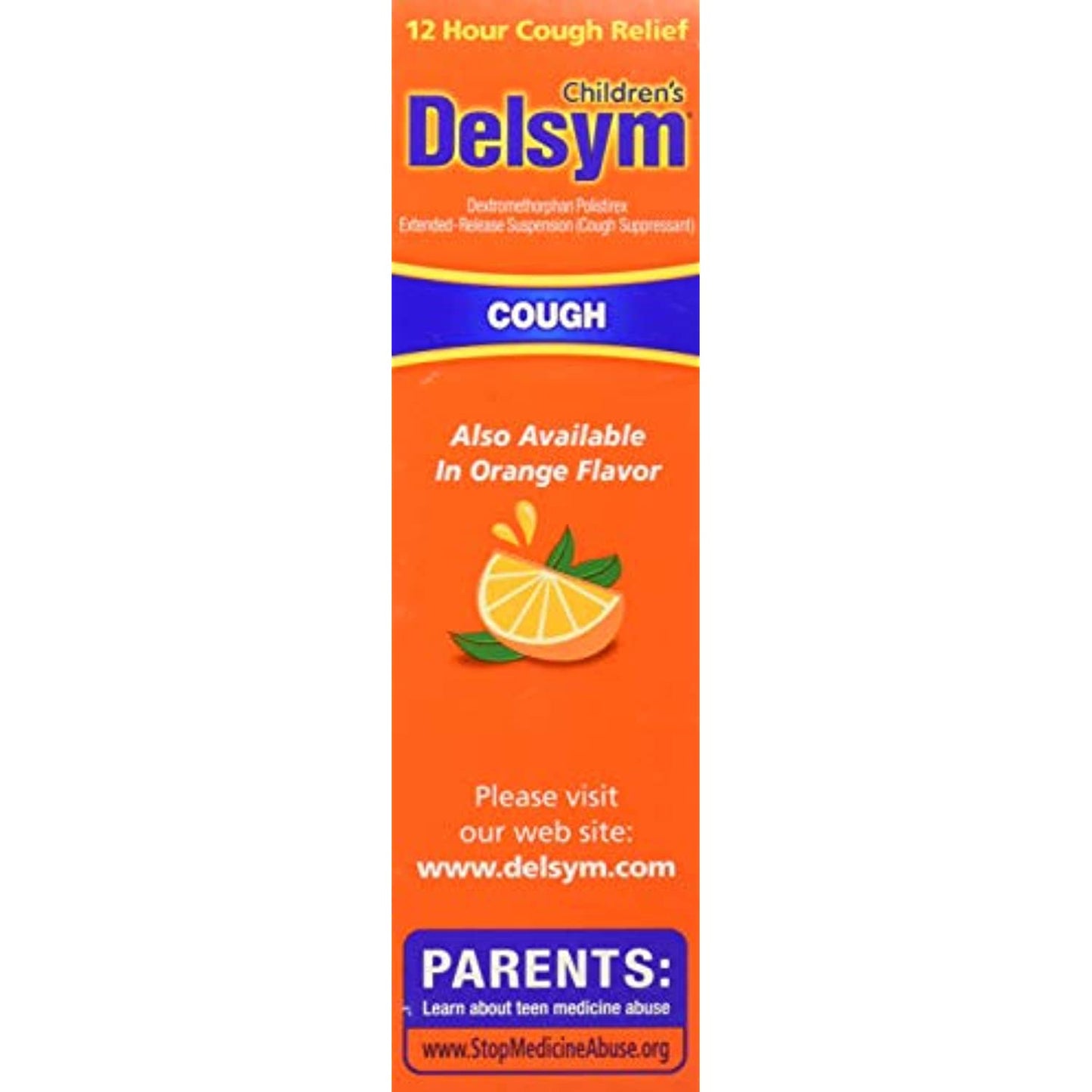 Delsym 12 Hour Cough Relief Alcohol Free Grape Flavored Liquid Cough Suppressant, 5 Fl Oz (Pack of 2)