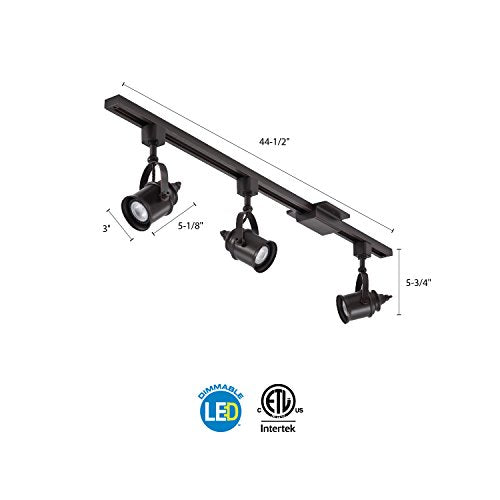 Lithonia Lighting LED Track kit 3 MR16 gradebale lights 4.5 watts