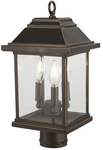 Minka Lavery Outdoor Post Lights 72636-143C Mariner's Pointe Exterior Post Lantern, 3-Light 180 Watts, Oil Rubbed Bronze