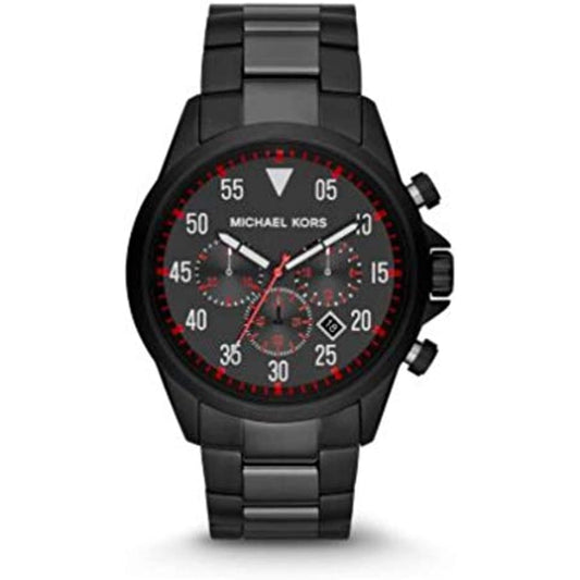 Michael Kors Nate Black Dial Black Ion-plated Mens Watch MK8332 NO BOX