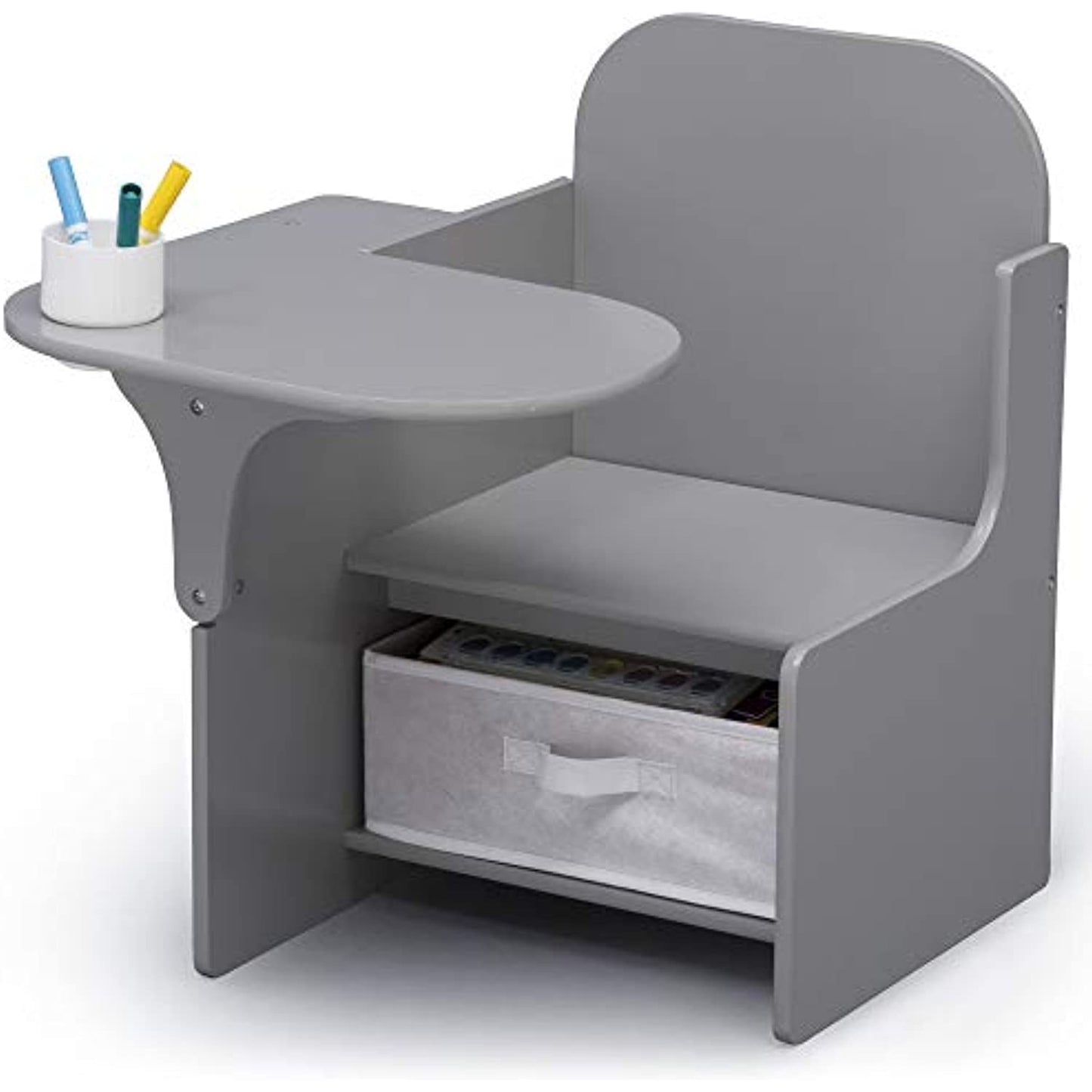Delta Children MySize Chair Desk with Storage Bin, Grey (open box)