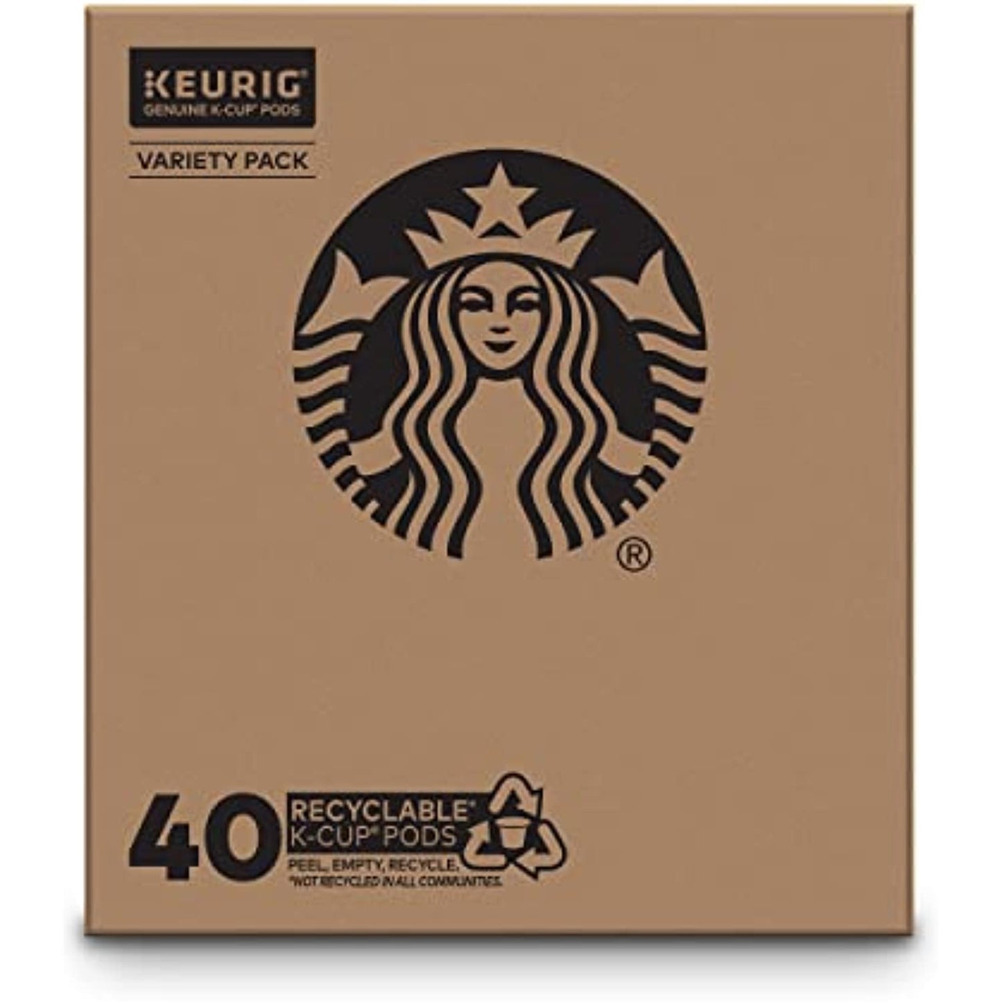 Starbucks K-Cup Coffee Pods—Flavored Coffee—Variety Pack (40 pods total) READ