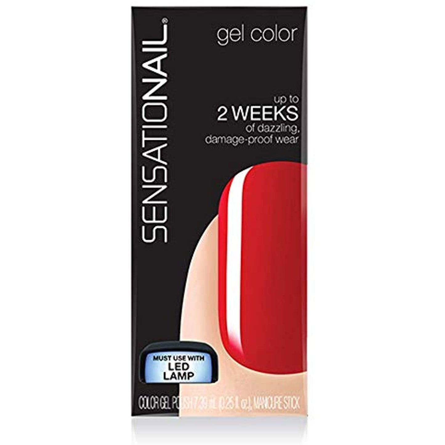 SensatioNail by Nailene Color Gel Polish, Scarlet Red, .25 fl oz