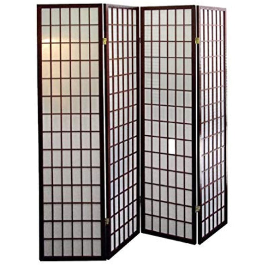 ORE Furniture International 4-Panel Room Divider, Cherry