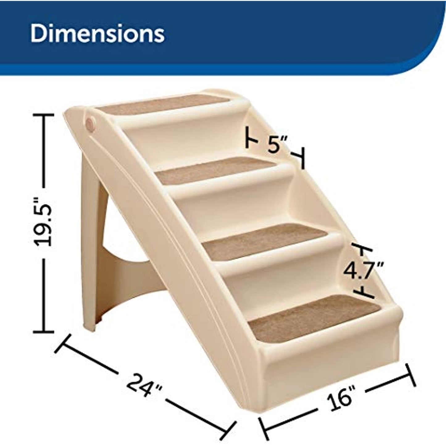 PupStep Plus Pet Stairs Kraft Box, Foldable Steps for Dogs and Cats (OPENBOX)