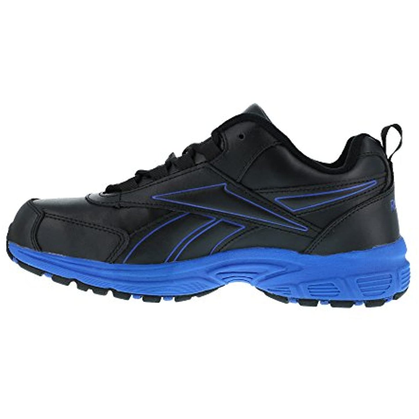Reebok Work Oxford - Black/Blue- RB4830- Size 8.5 Wide MENS- Steel Toe, SR- NEW